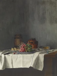 Stilleben med rädisor och paté, 1864 (penna och bläck, penna och wc på papper)